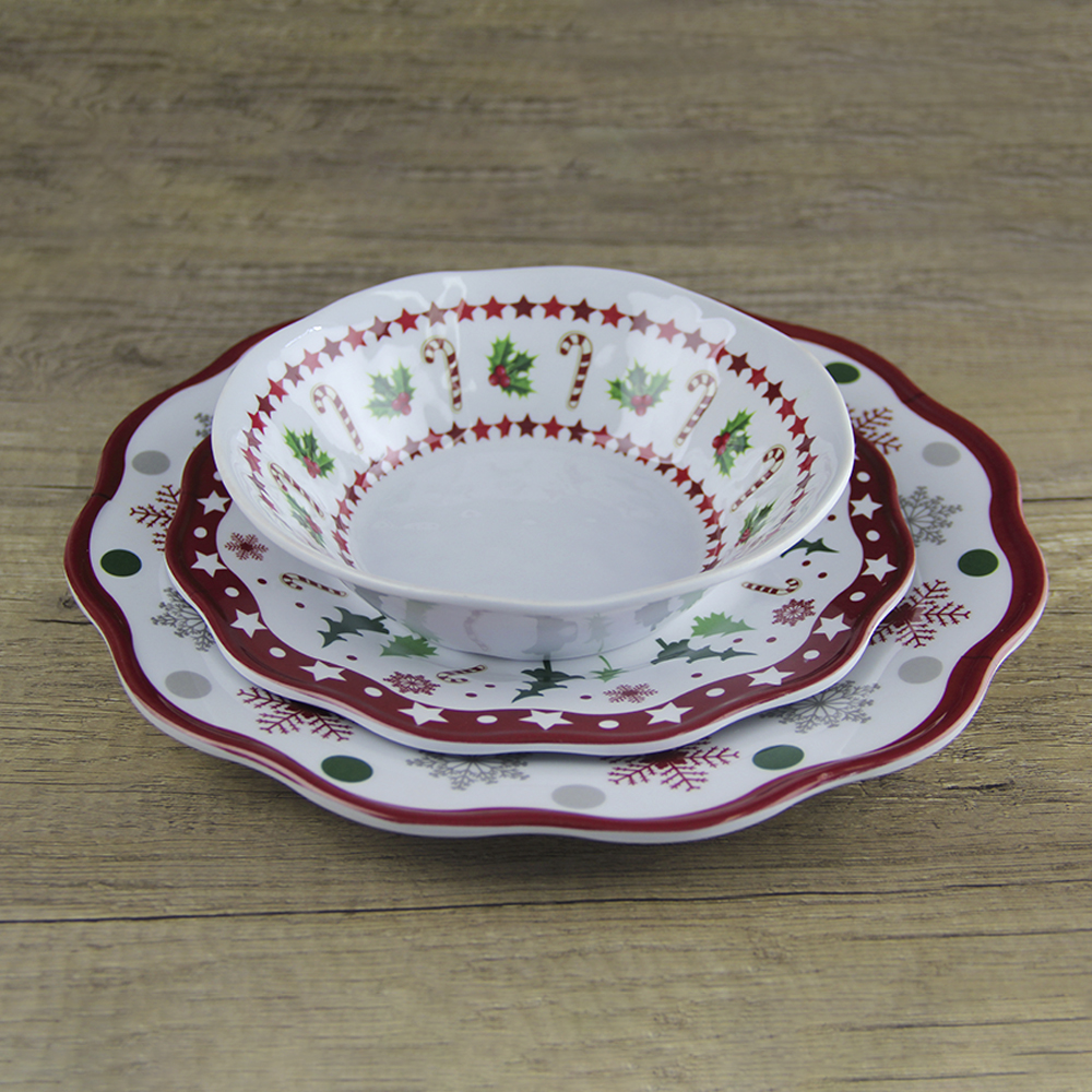 christmas dinnerware melamine