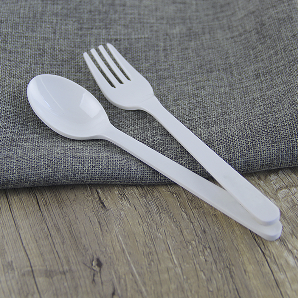 plastic spoons and forks