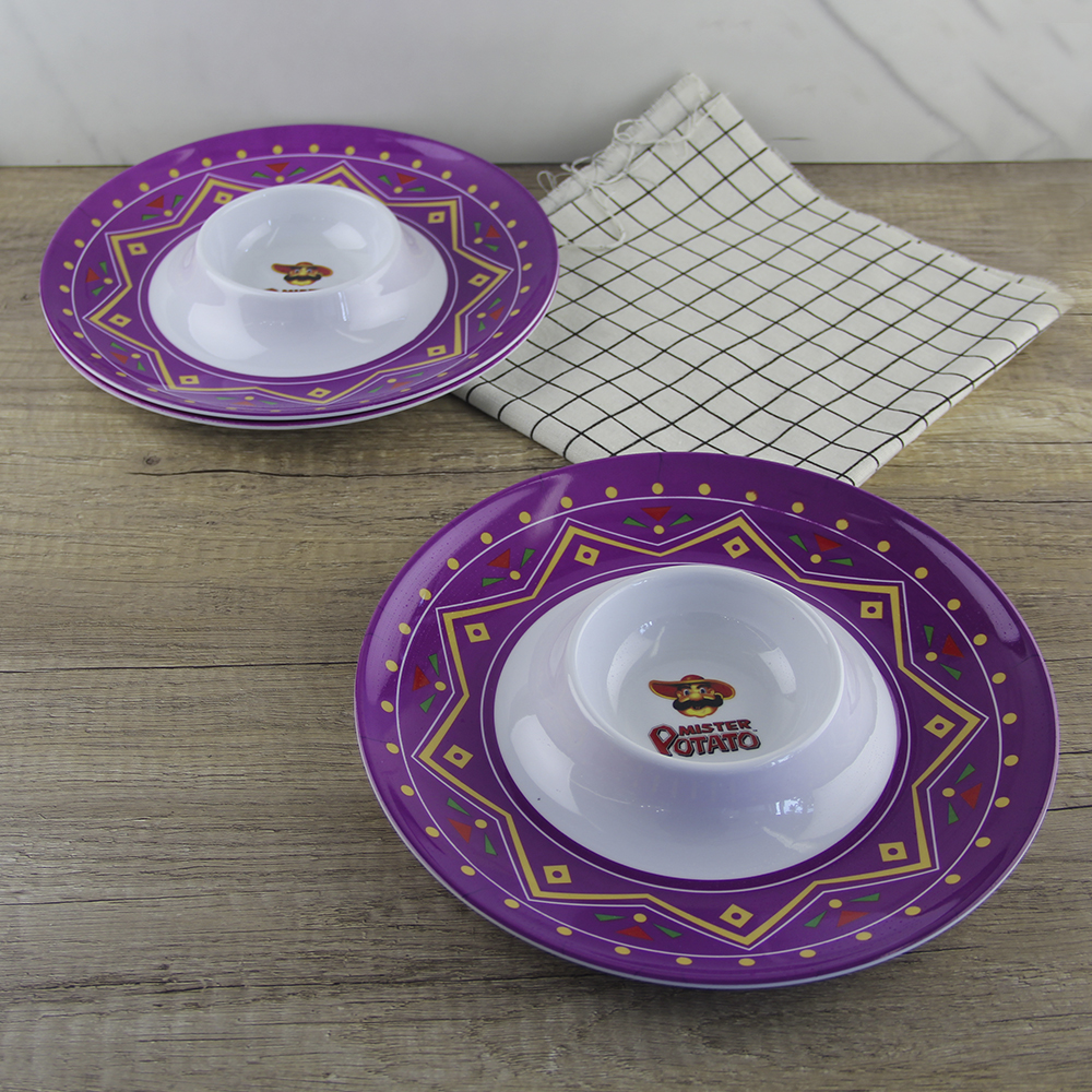melamine chip and dip tray