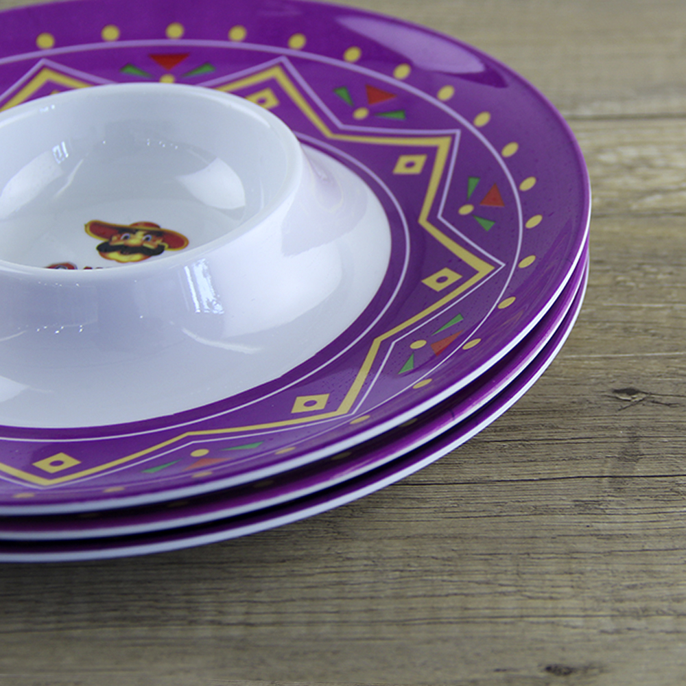 melamine chip and dip tray