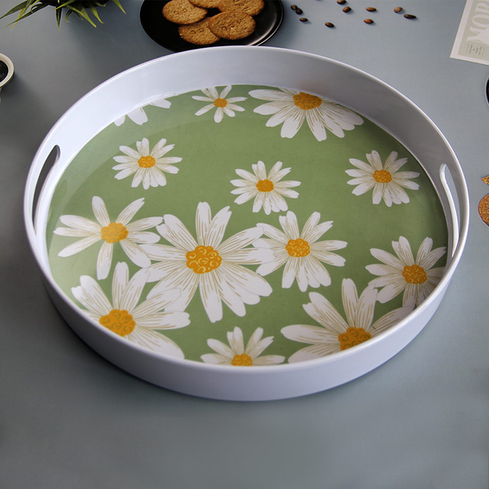 round melamine tray