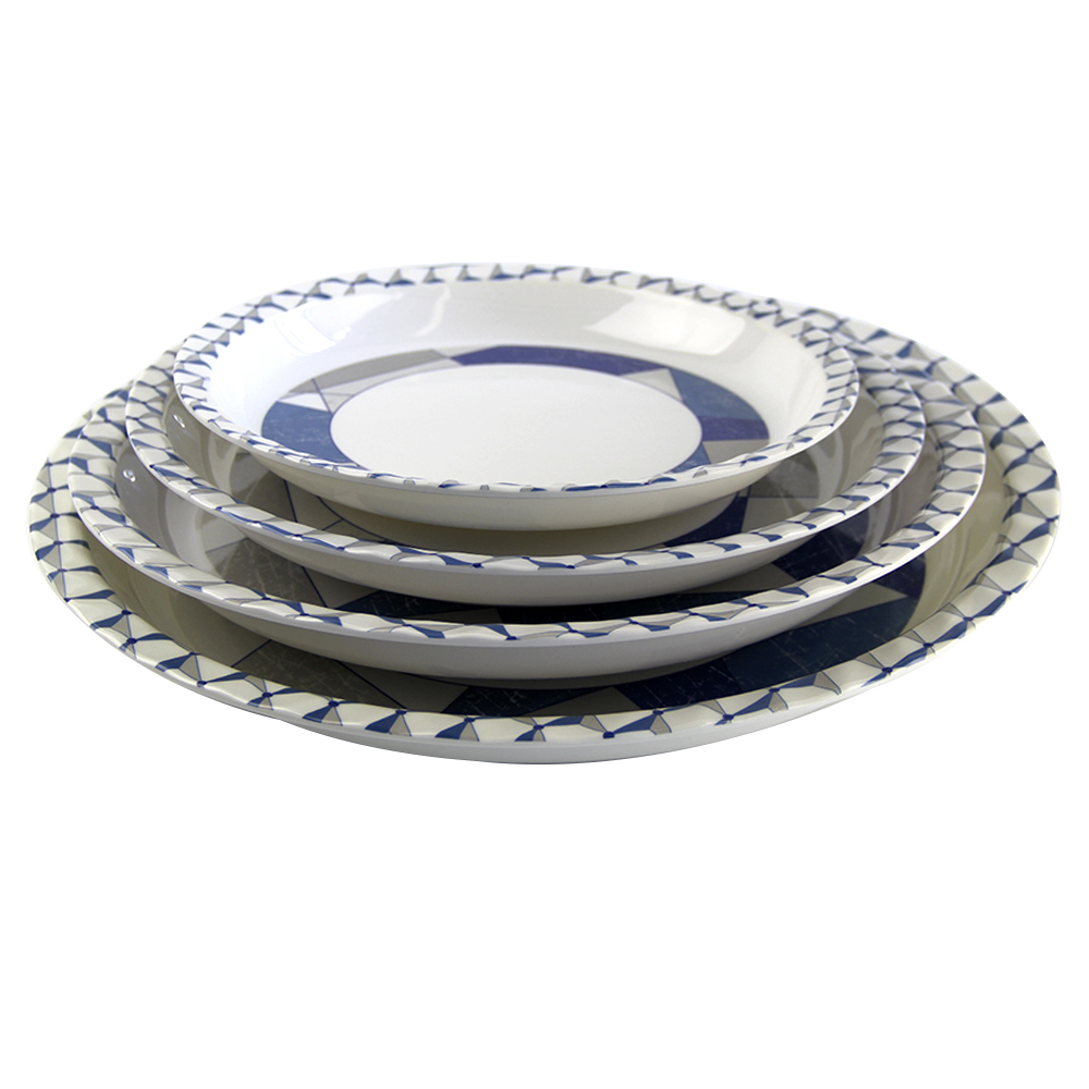 round melamine trays