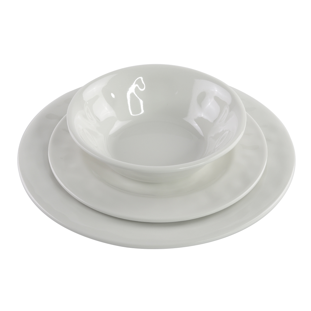 white melamine dinnerware