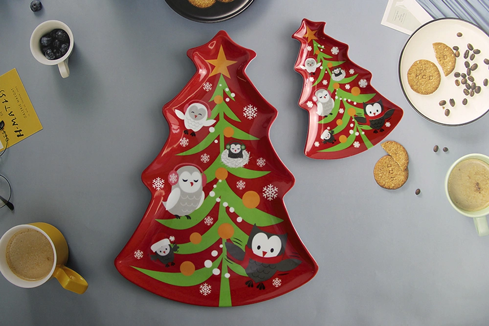 melamine christmas plates
