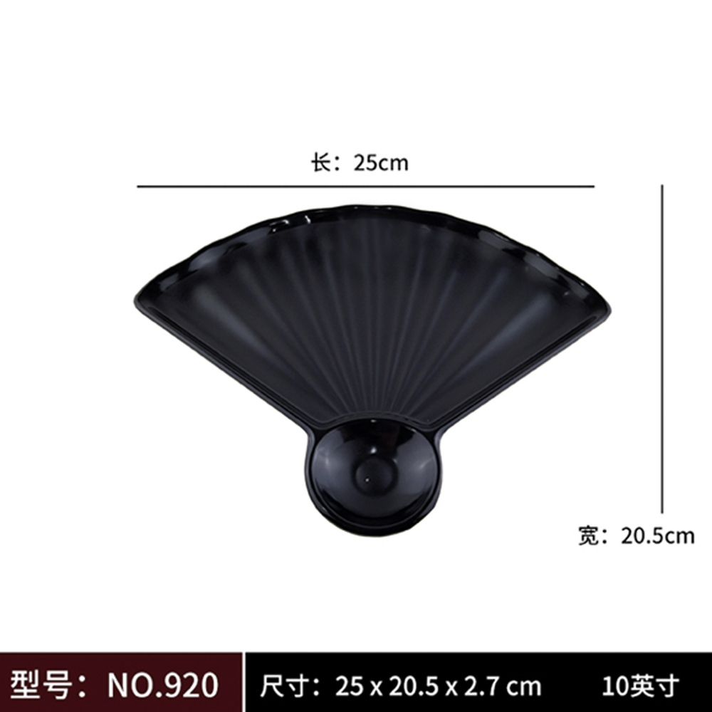 black melamine dishes