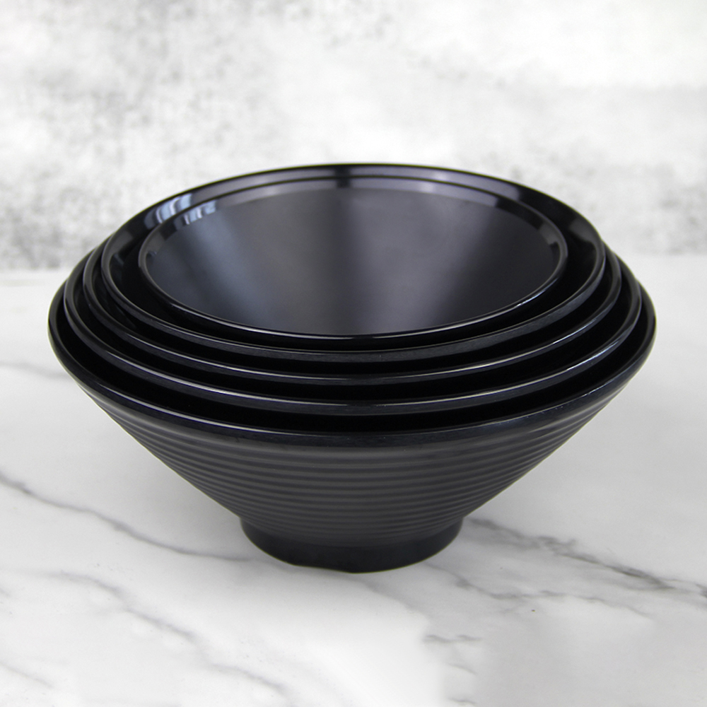 black melamine bowl