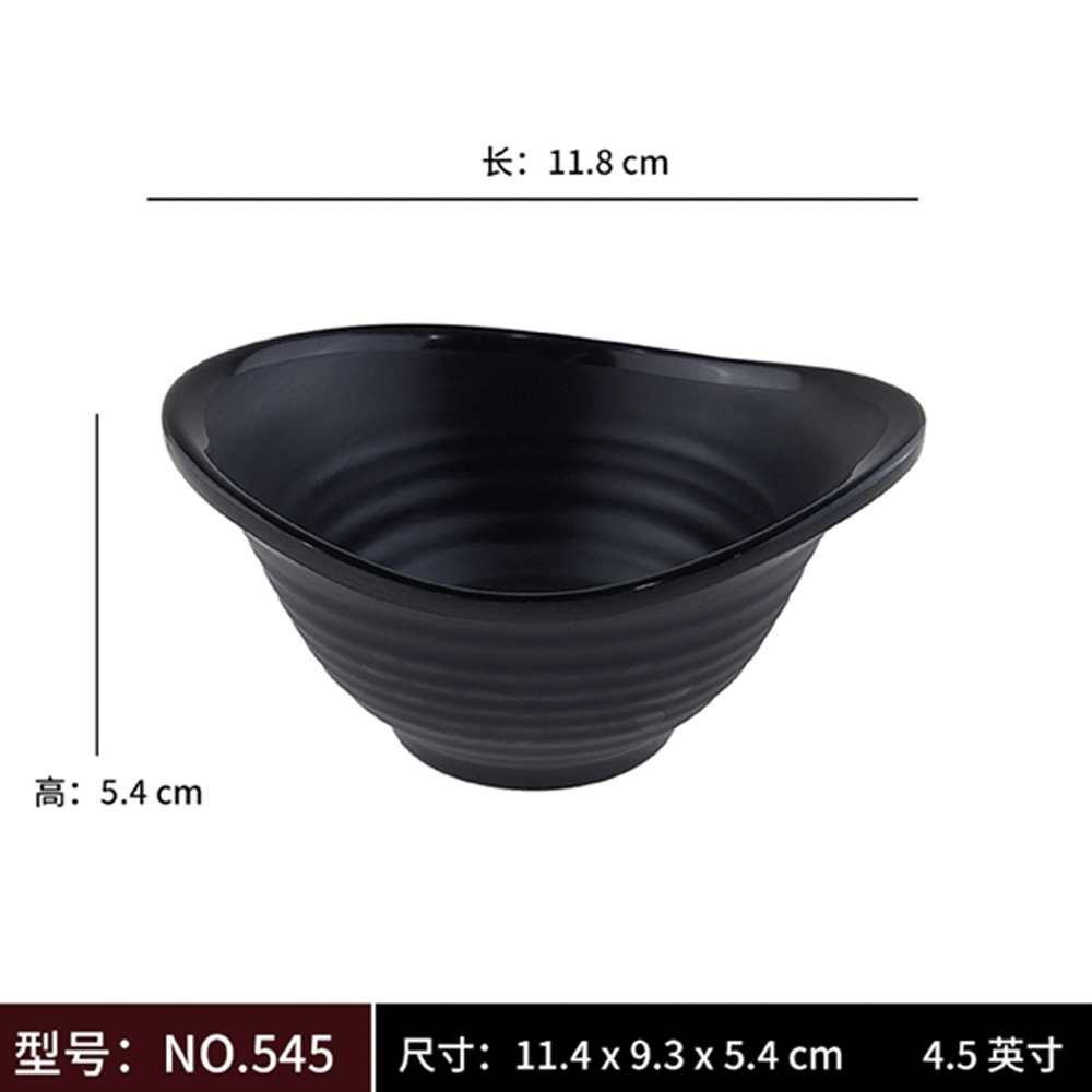 black melamine bowls