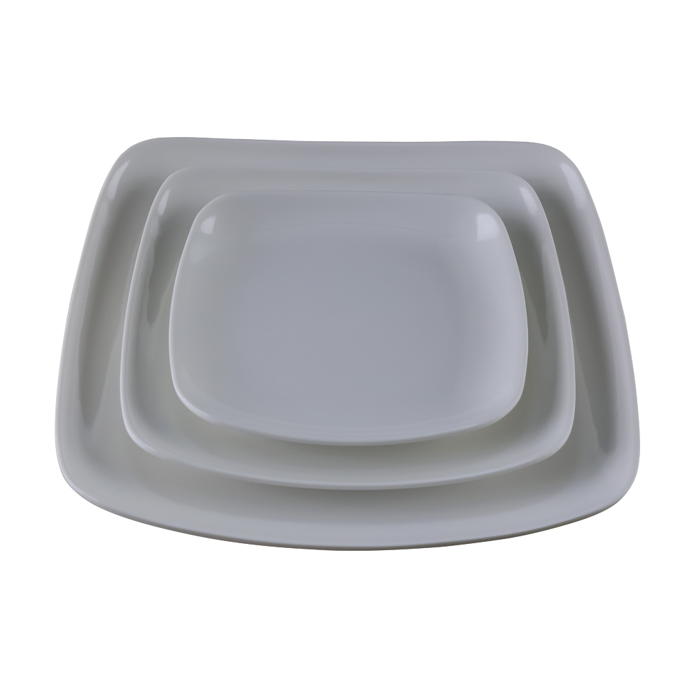 melamine plates white