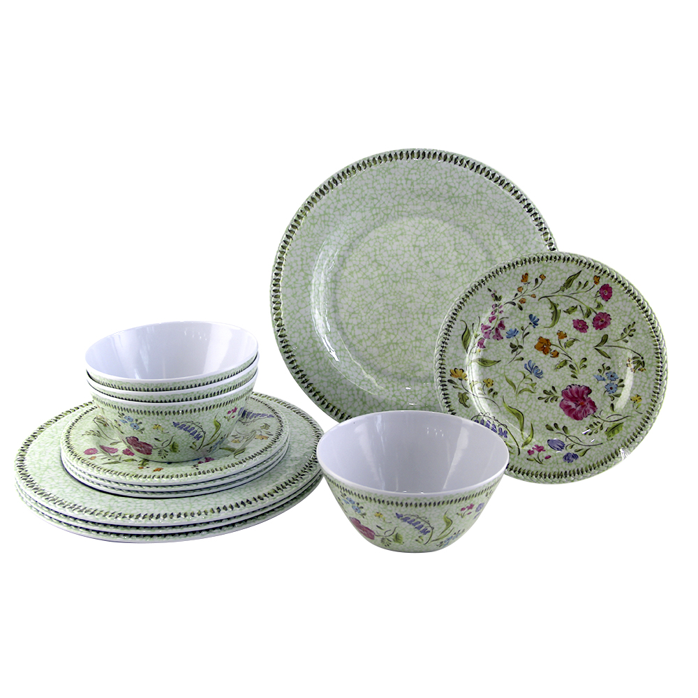 floral melamine dinnerware sets