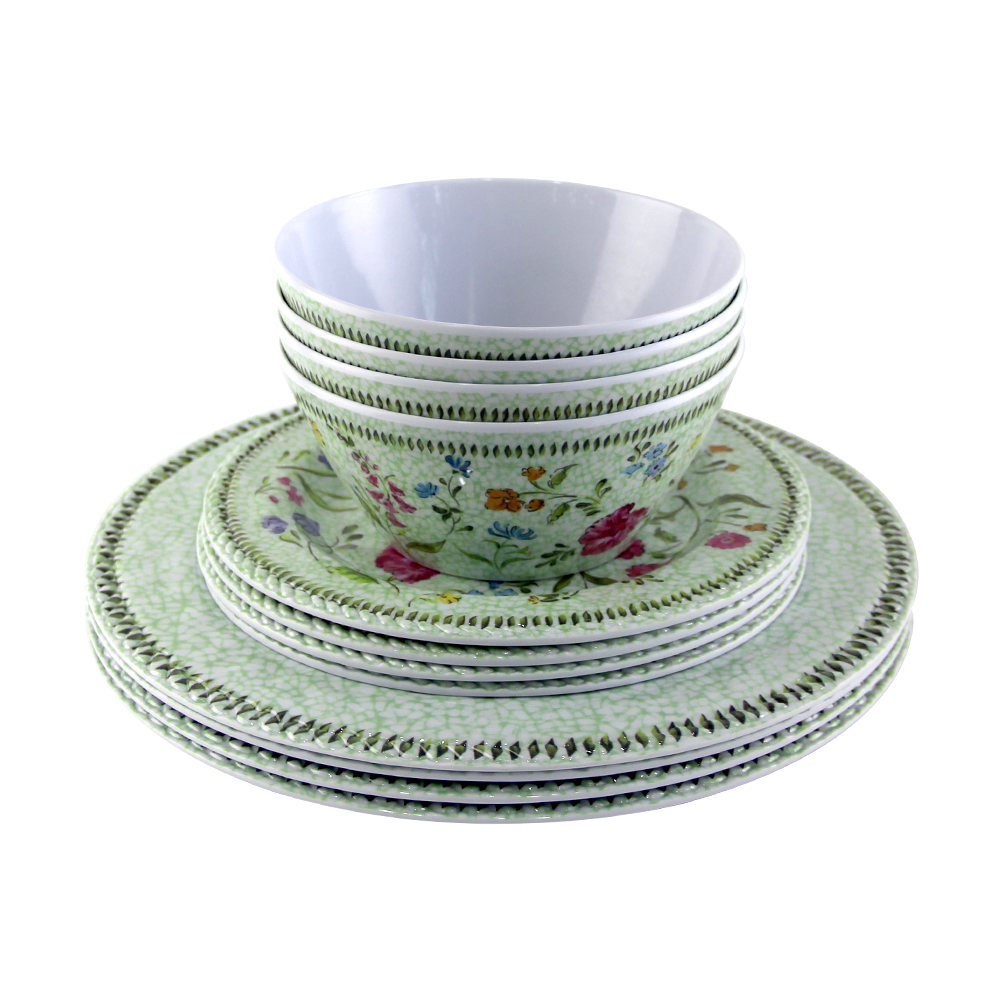floral melamine dinnerware