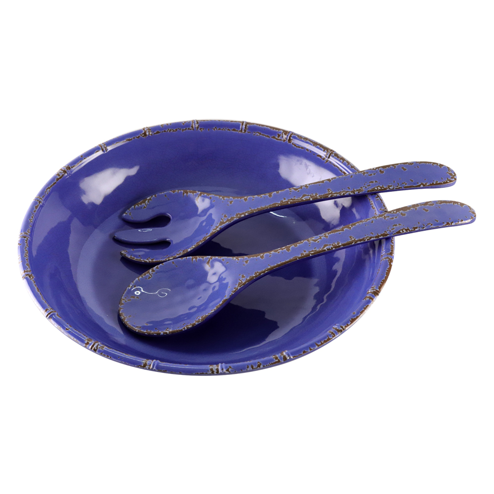 melamine salad bowl and servers