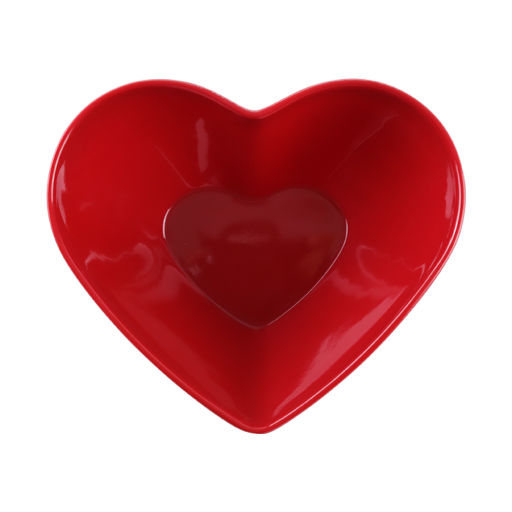 melamine heart bowl