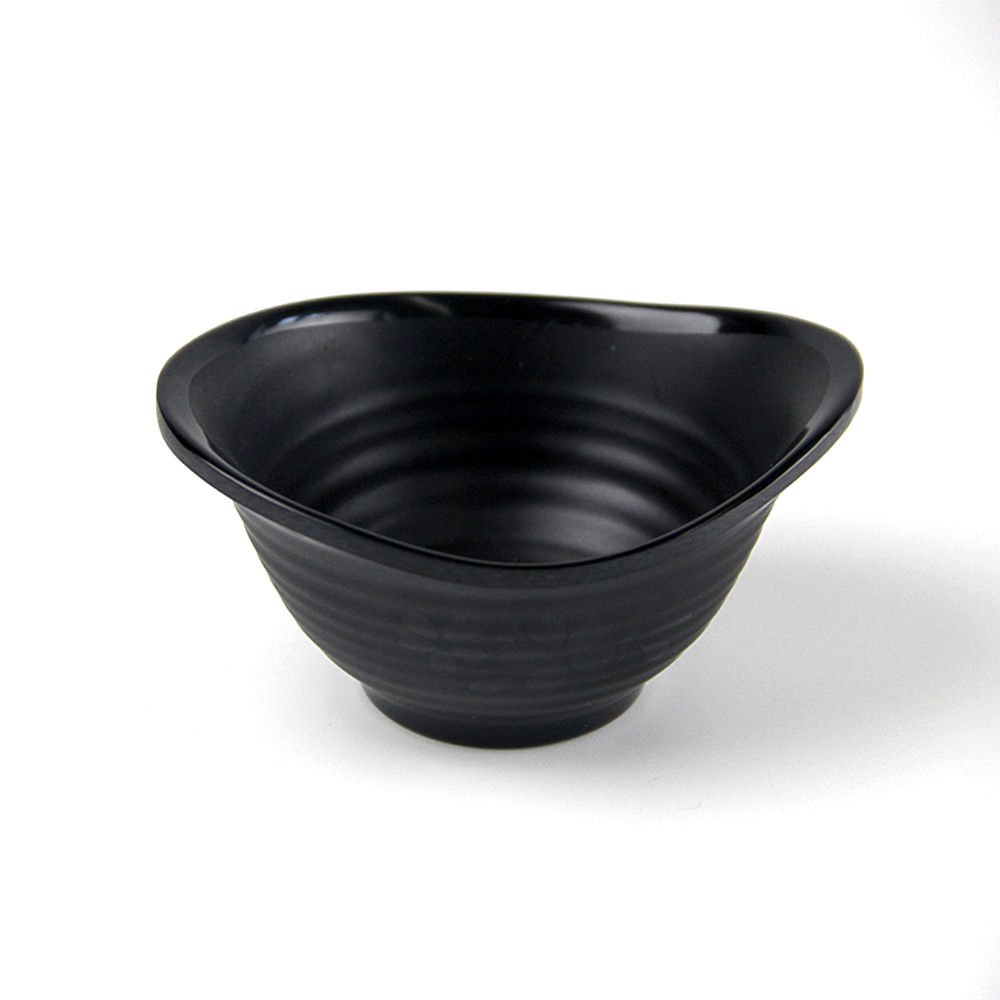 black melamine bowls