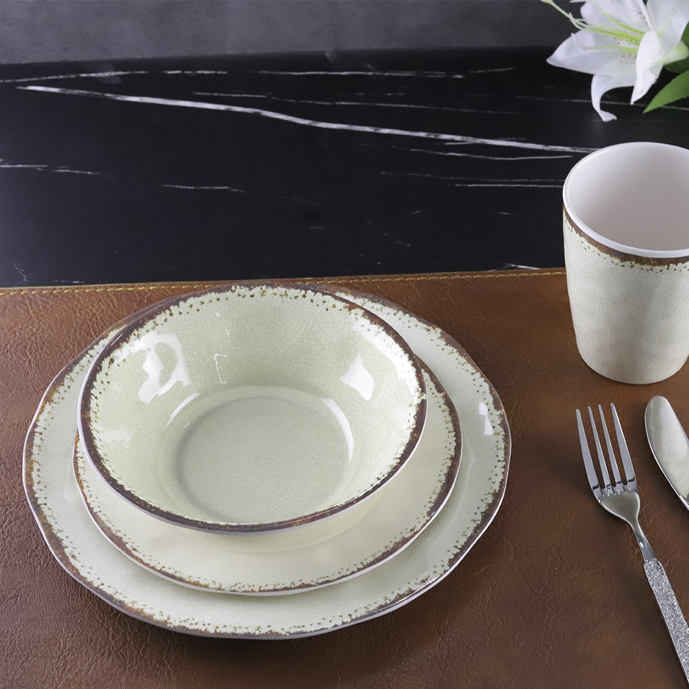 rustic melamine dinnerware set
