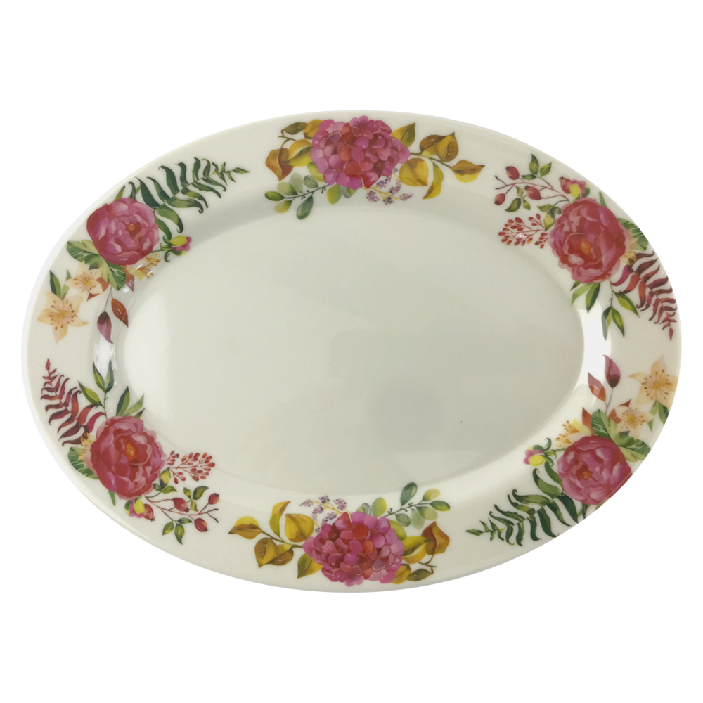 melamine plates oval
