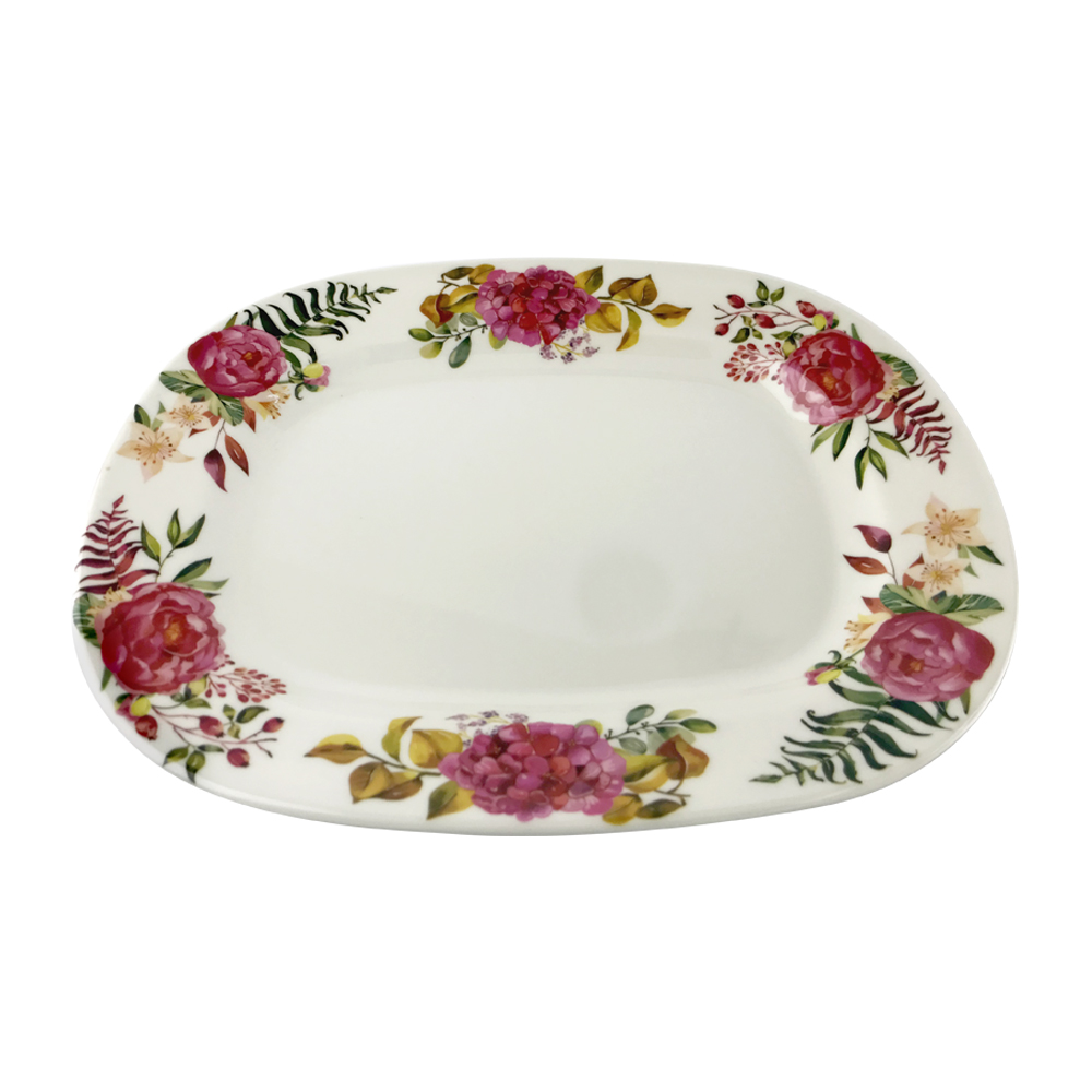 Flower Melamine Plates