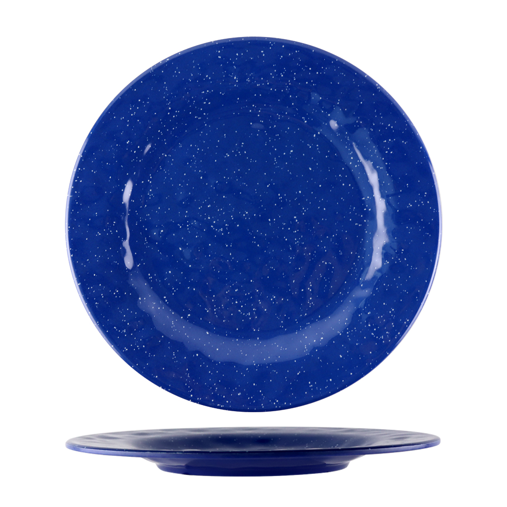 blue melamine dinner set