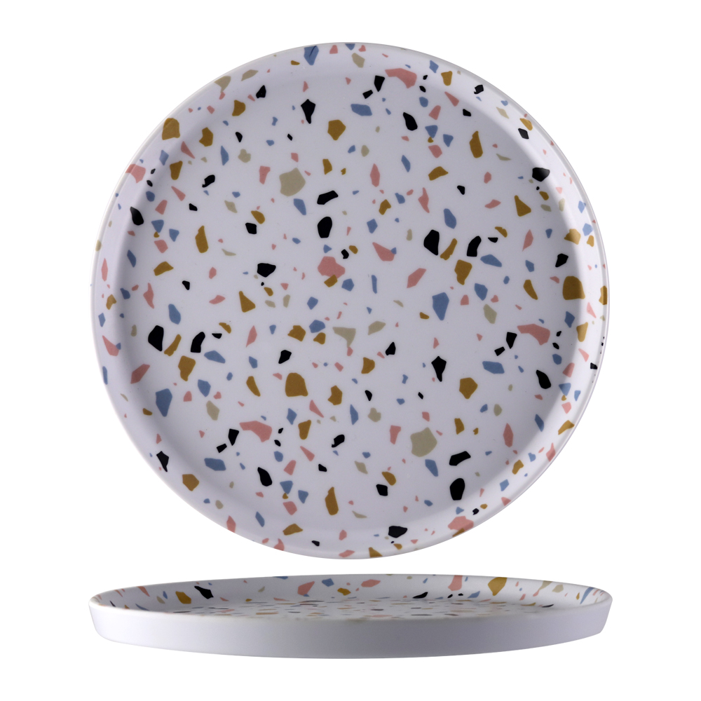 terrazzo melamine plates