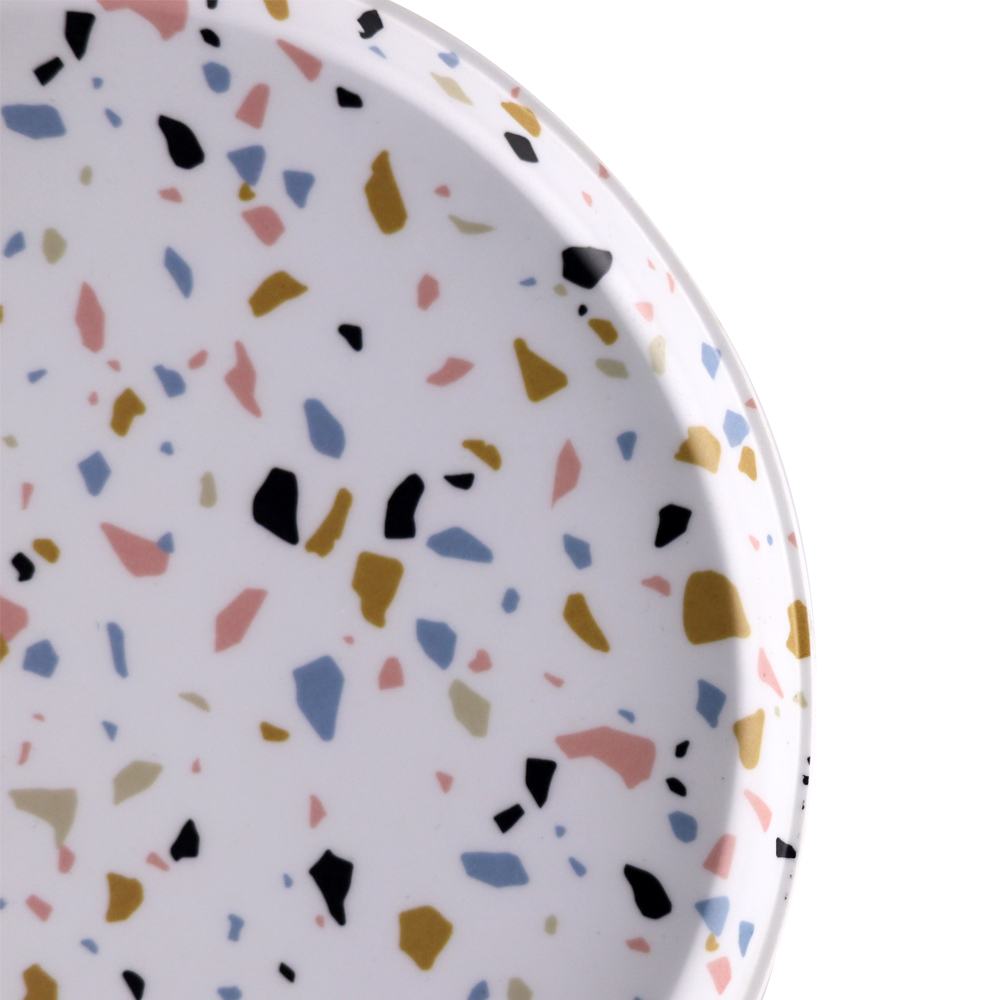 terrazzo melamine plates