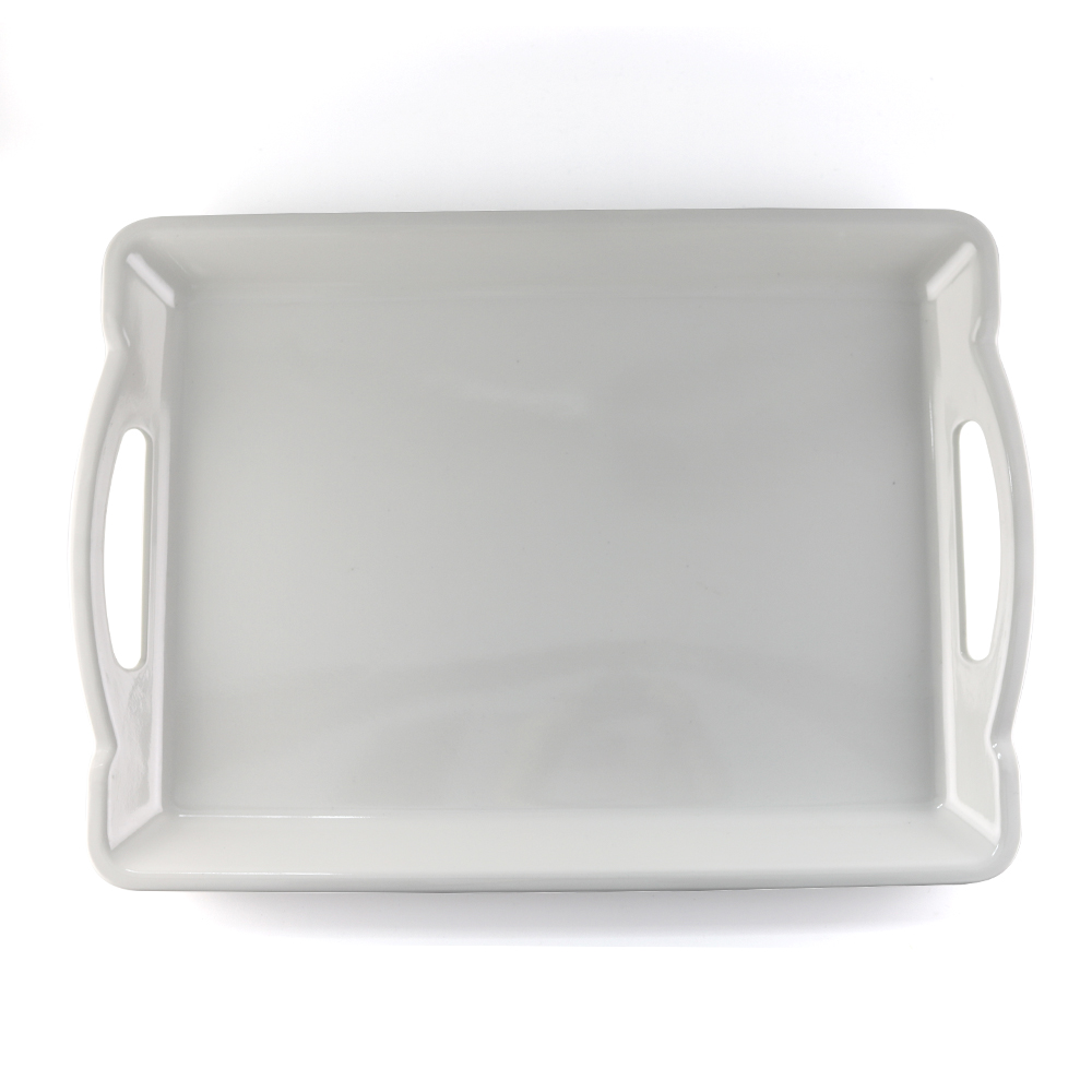 white melamine serving tray