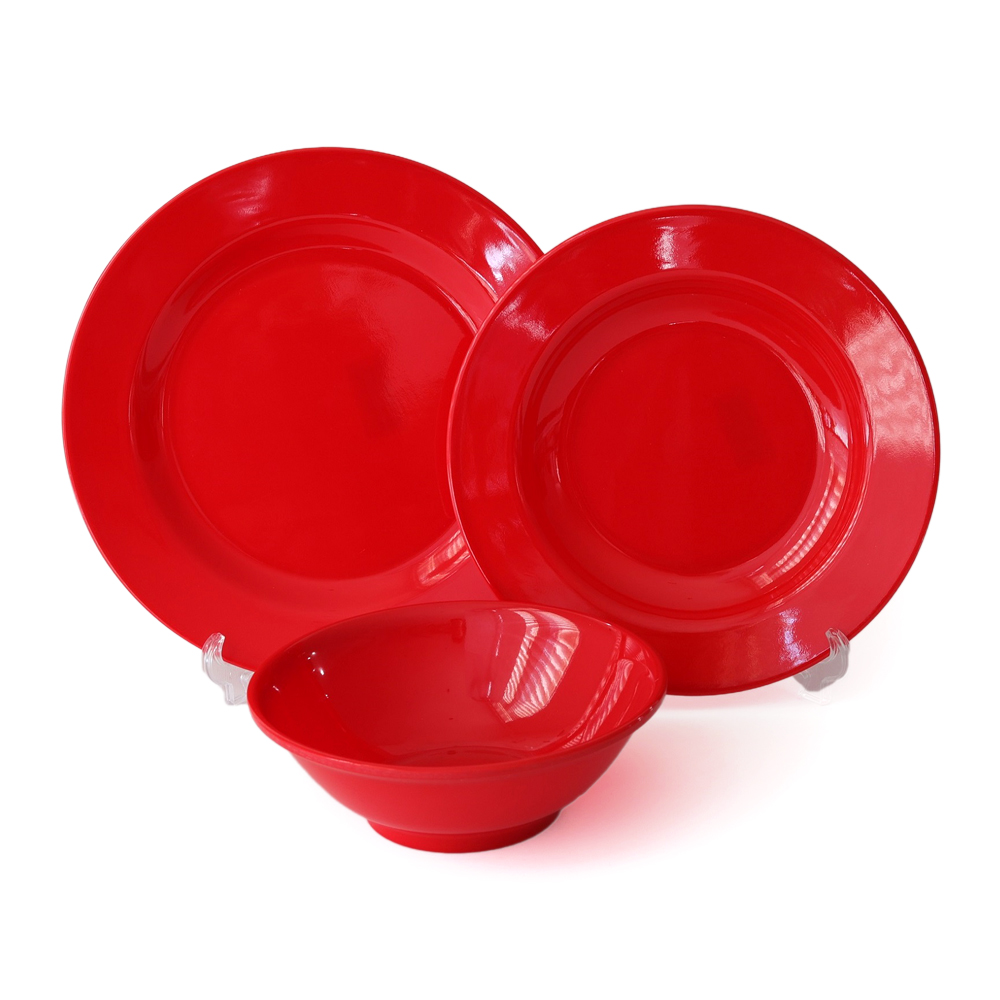 red melamine tableware