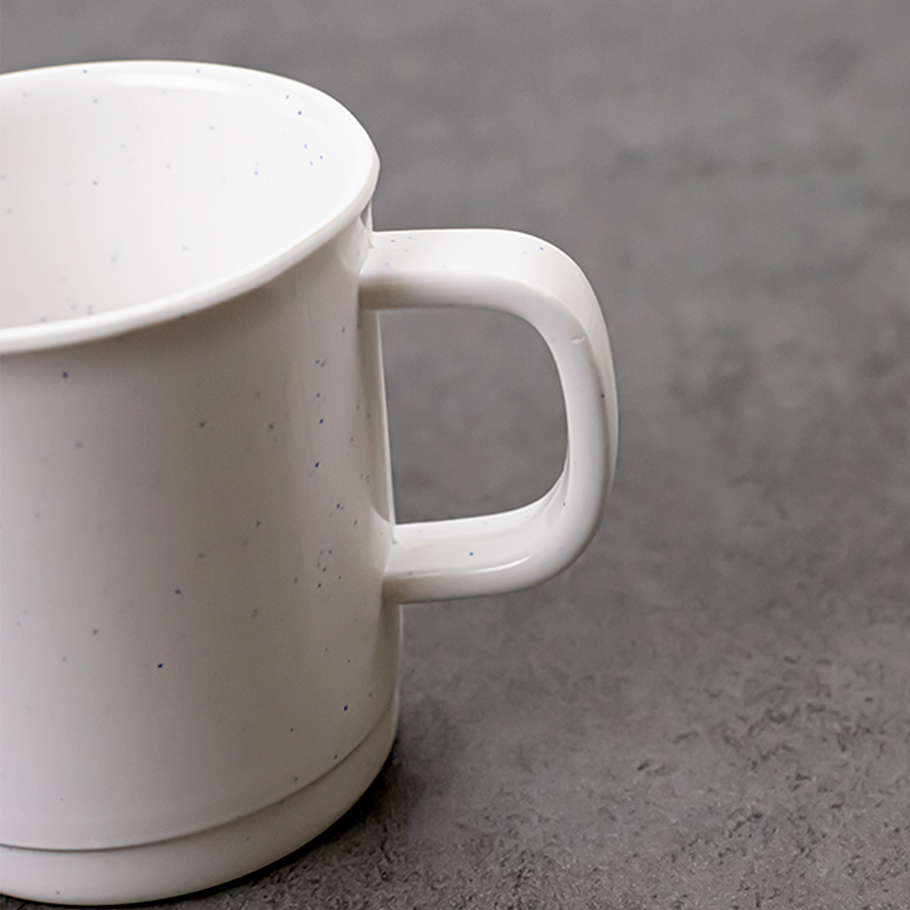 melamine stackable mugs with handles