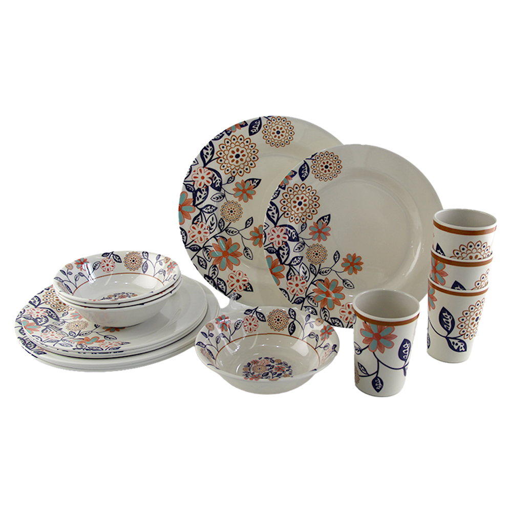 16 piece melamine dinnerware set