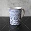 blue and white melamine plates