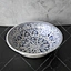 blue and white melamine plates