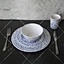 blue and white melamine plates