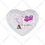 melamine heart plate
