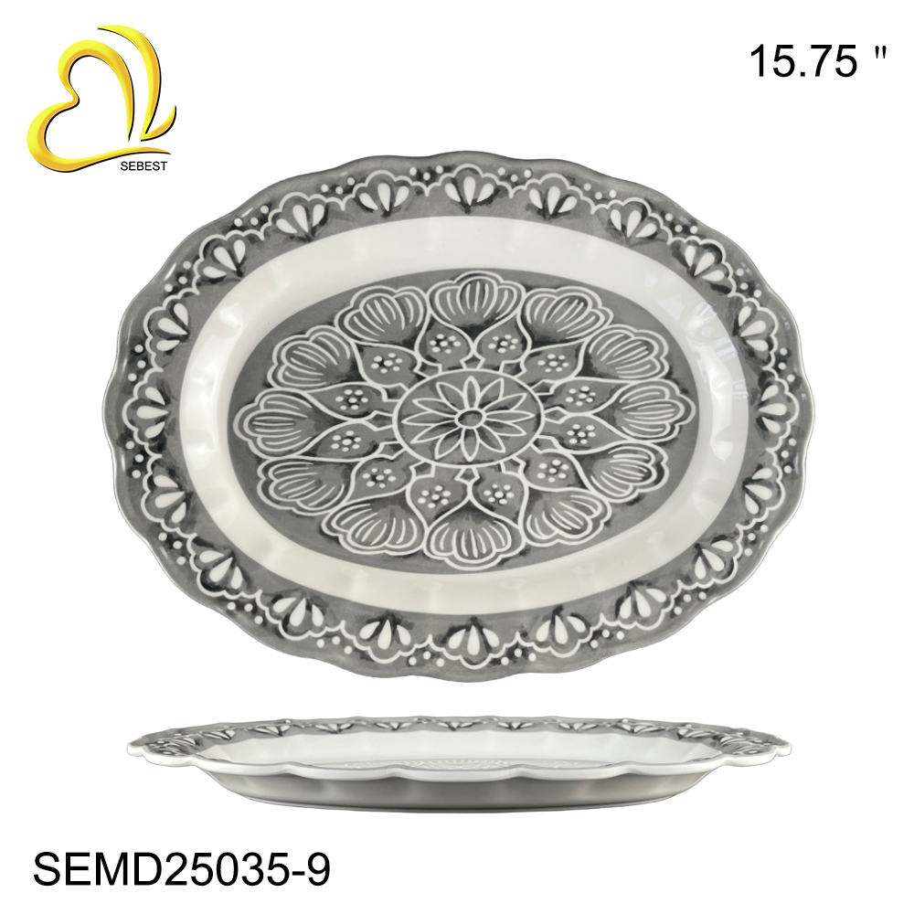 Oval Melamine Tray