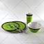 green melamine plates