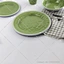 melamine dinnerware green
