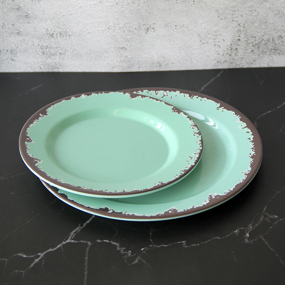 rustic melamine plates