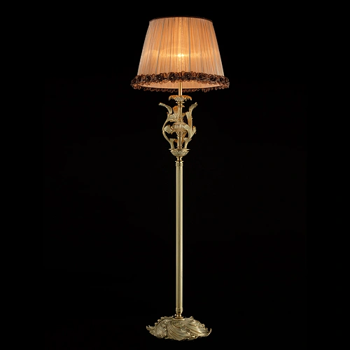 Light Column Floor Modern Design LED Light Fixtures Crystal Column Fabric Shade Truman Large Floor Lamp