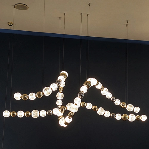 Crystal bubbles ball modern LED chandeliers hanging lights Decor for home kitchen living room staircase indoor lighting