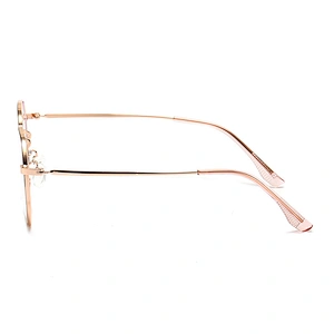 Modern Metal Optical Glasses for Women Colorful Two Tones Round