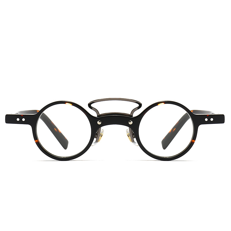 Vintage Acetate Optical Glasses supplier Small Round Frame Tortoiseshell Color