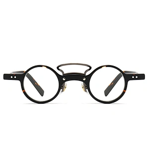 Vintage Acetate Optical Glasses supplier Small Round Frame Tortoiseshell Color