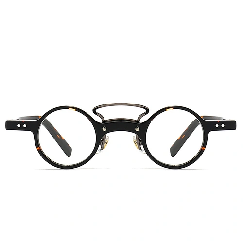Vintage Acetate Optical Glasses supplier Small Round Frame Tortoiseshell Color