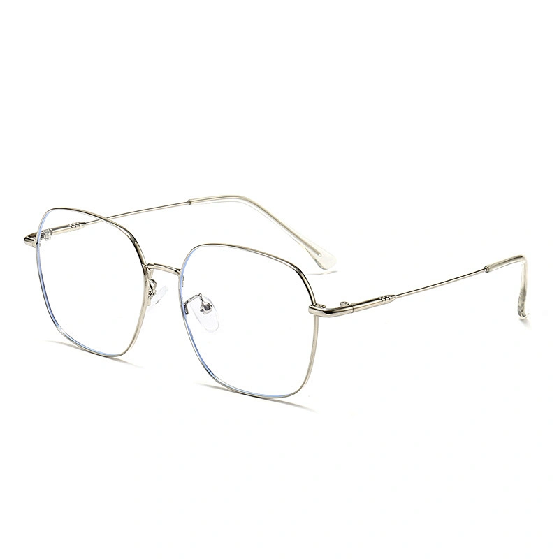 Stylish Metal Optical Glasses Square Frame Clear Polarized Lenses