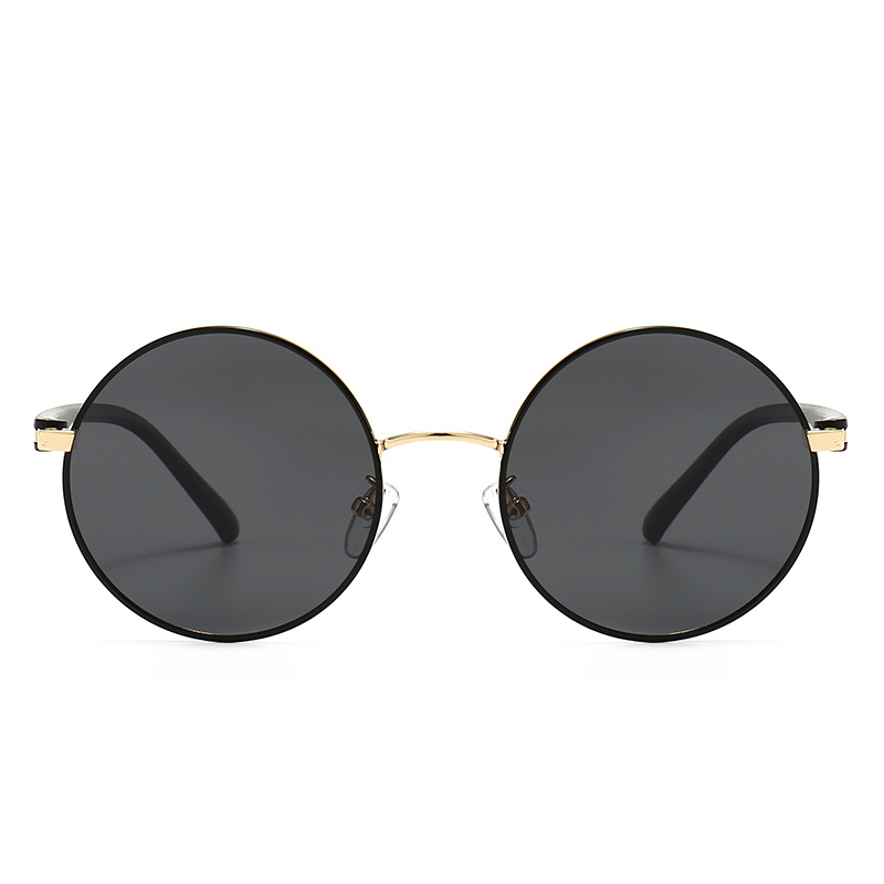 Round Sunglasses for Men Polarized Lens Metal Frame Sunglasses