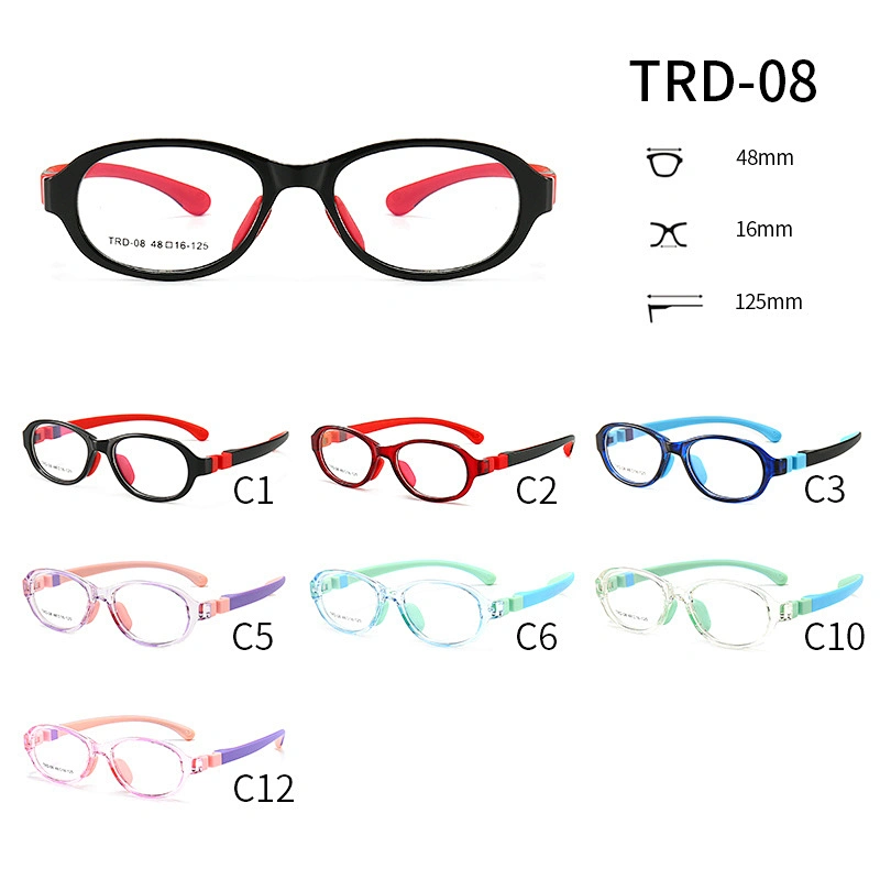 Cute Plastic Optical Glasses for Children Clear Lenses TR90 & TPEE
