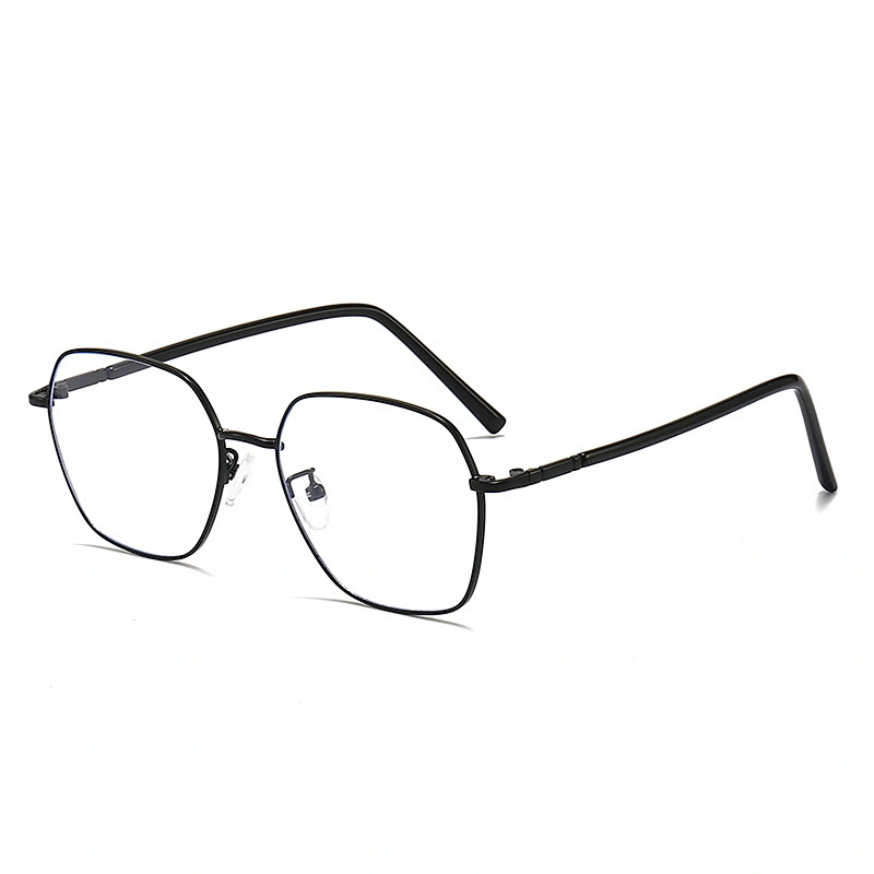 Metal Optical Glasses Square Frame Vintage Style with CP Temple Tips