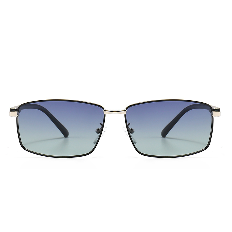 Men's Driving Sunglasses Polarized Lenses UV400 Protection Metal Rectangle