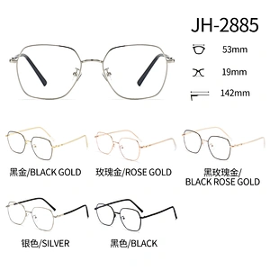 Metal Optical Glasses Square Frame Vintage Style with CP Temple Tips