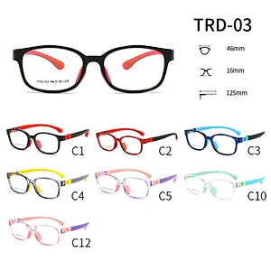 Optical Glasses for Kids Anti Blue Light Clear Lenses TR90 & TPE Anti Glare