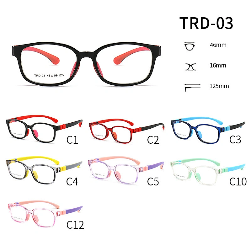 Optical Glasses for Kids Anti Blue Light Clear Lenses TR90 & TPE Anti Glare