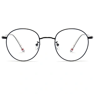 For Teenager Metal Optical Glasses Blue Light Blocking Round Shape Inner Ring
